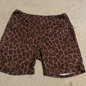 Brooklyn Cloth Brown Leopard Women's Bike Shorts